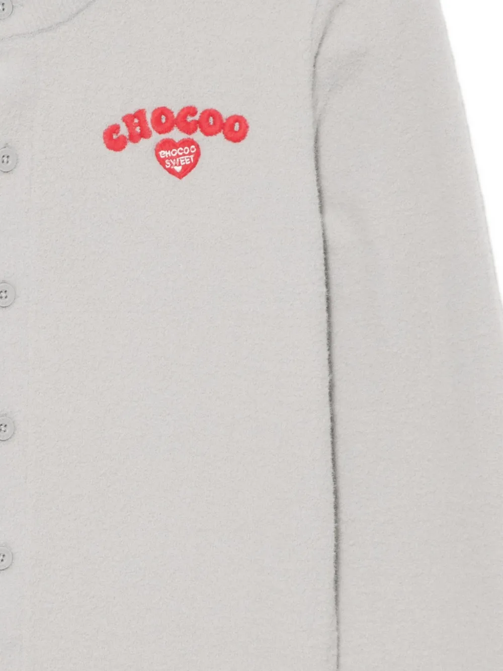 CHOCOOLATE Vest met geborduurd logo Grijs