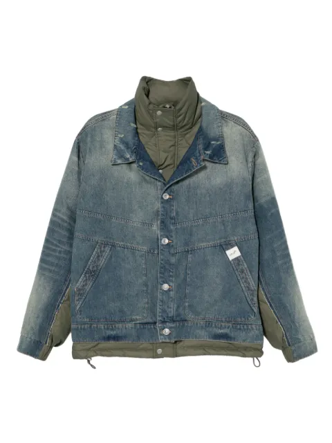 FIVE CM chamarra capitonada con parche de mezclilla