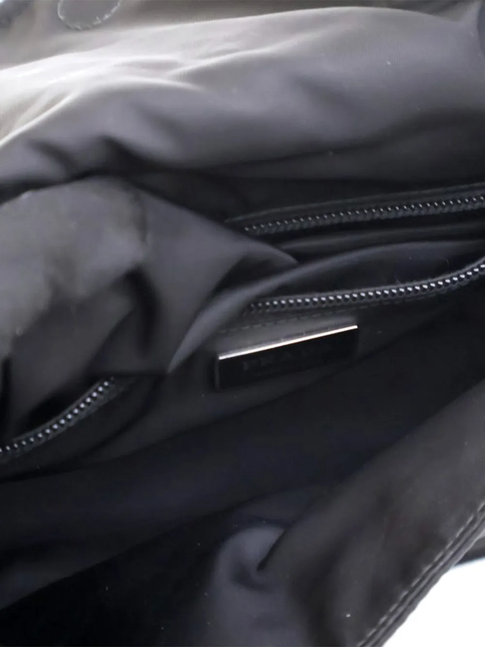 Pre-owned Prada 2019-2025 Small Re Nylon Padded Traveller Shoulder Bag In Black