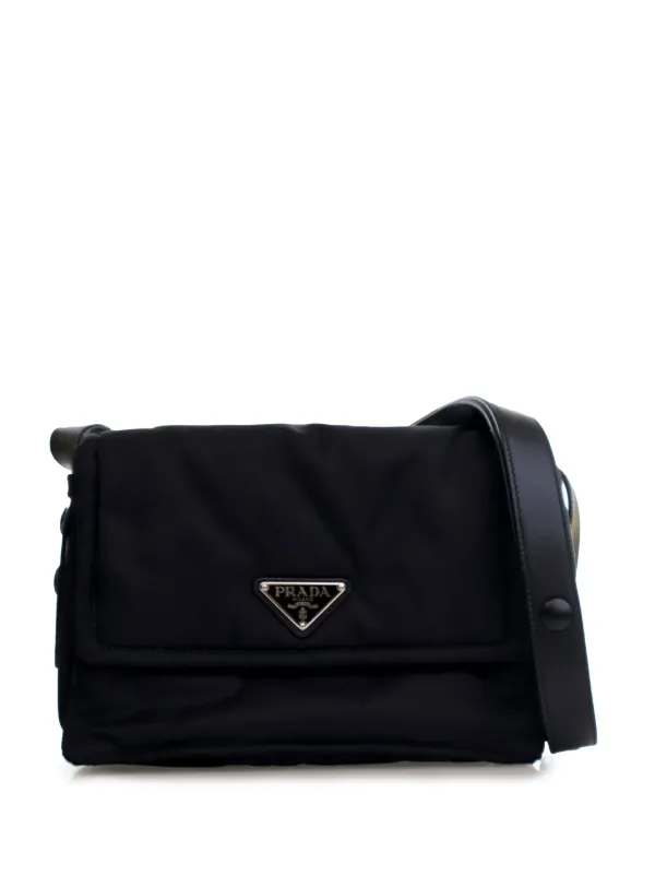 Prada Pre-Owned 2019-2025 Small Re Nylon Padded Traveller Shoulder Bag  Black FARFETCH IN