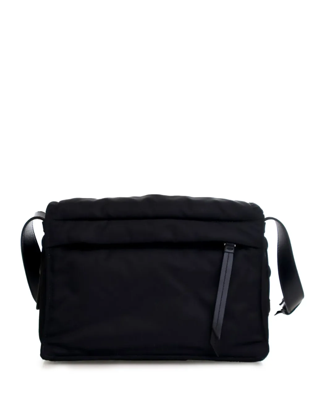 Pre-owned Prada 2019-2025 Small Re Nylon Padded Traveller Shoulder Bag In Black
