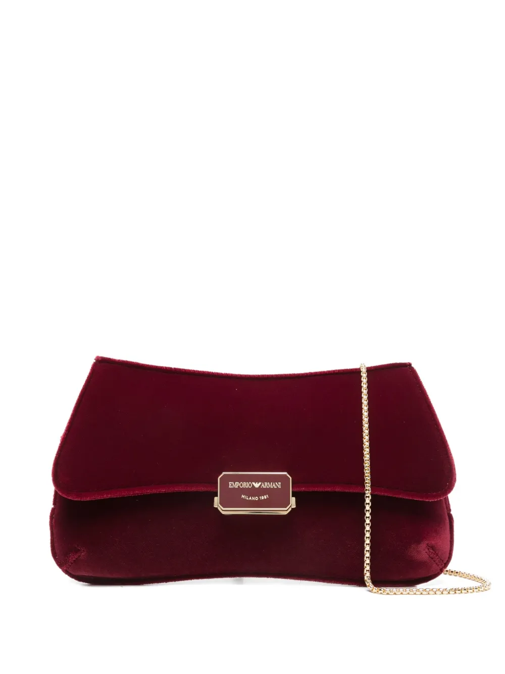 Emporio Armani logo-plaque clutch bag | Red | Image 1