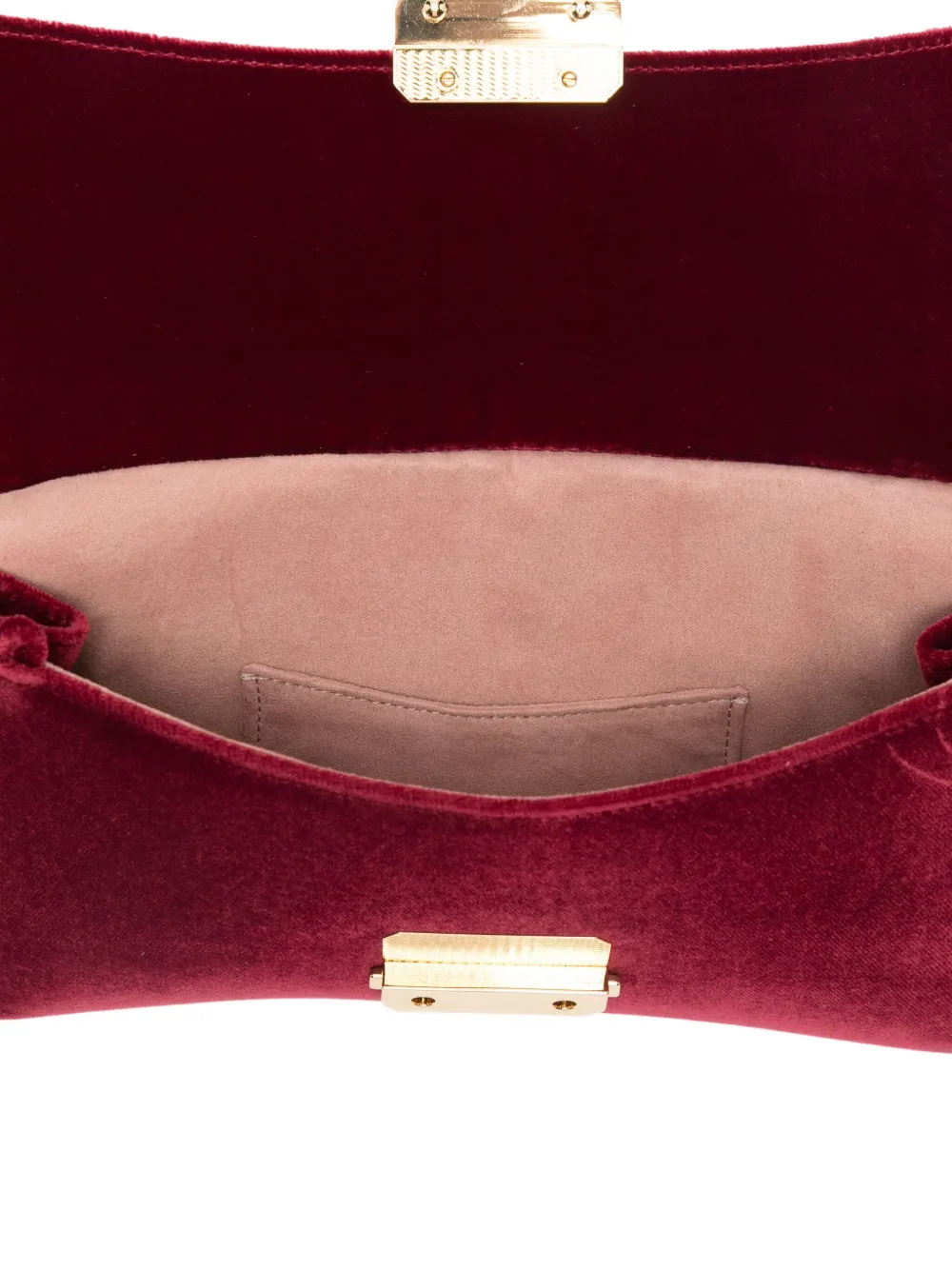 Emporio Armani Maroon Logo Clutch In Burgundy