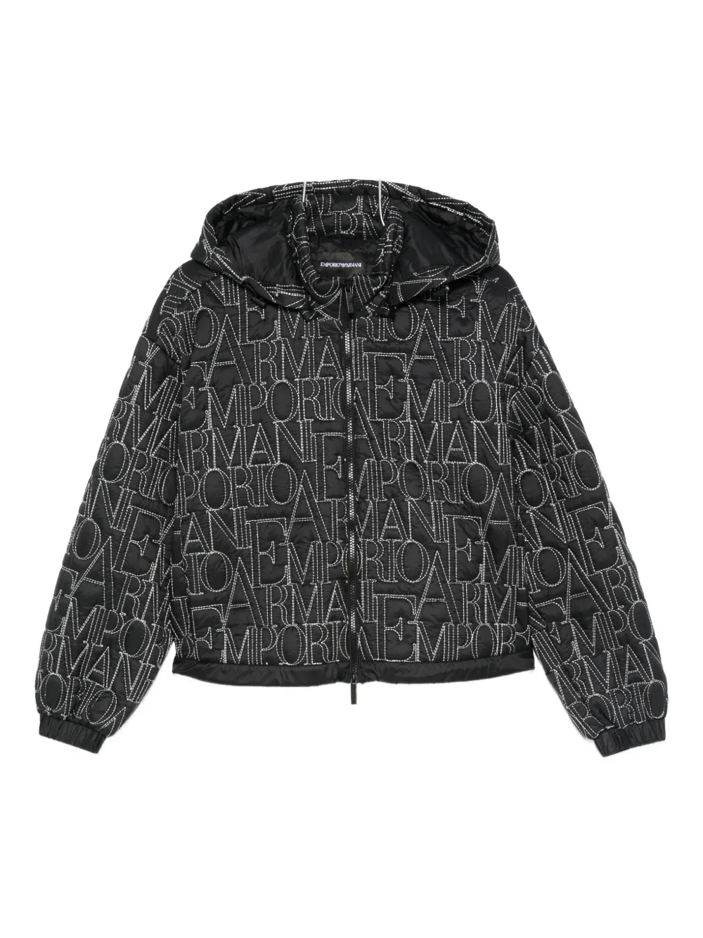 Emporio Armani logo-quilting puffer jacket - Nero
