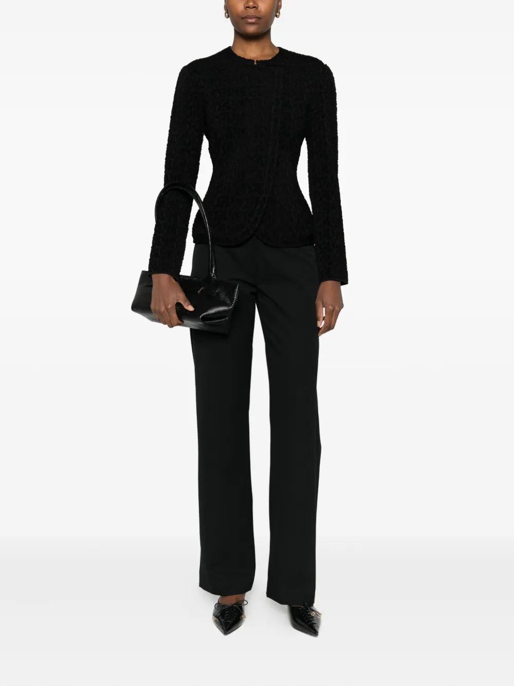 Emporio Armani animal-print fitted jacket | Fitted Jackets | Image 2