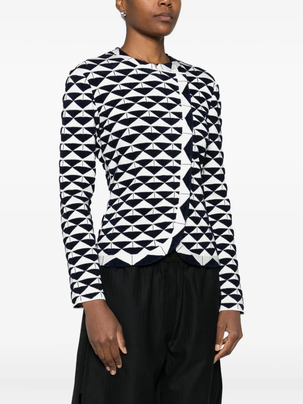 Emporio Armani Jack met geometrische print FB009 GEOMETRIC BLU