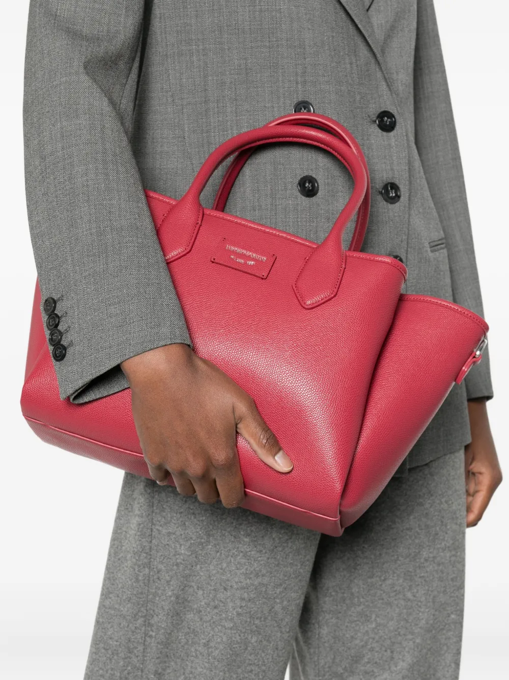 Emporio Armani Shopper met logopatch - Rood
