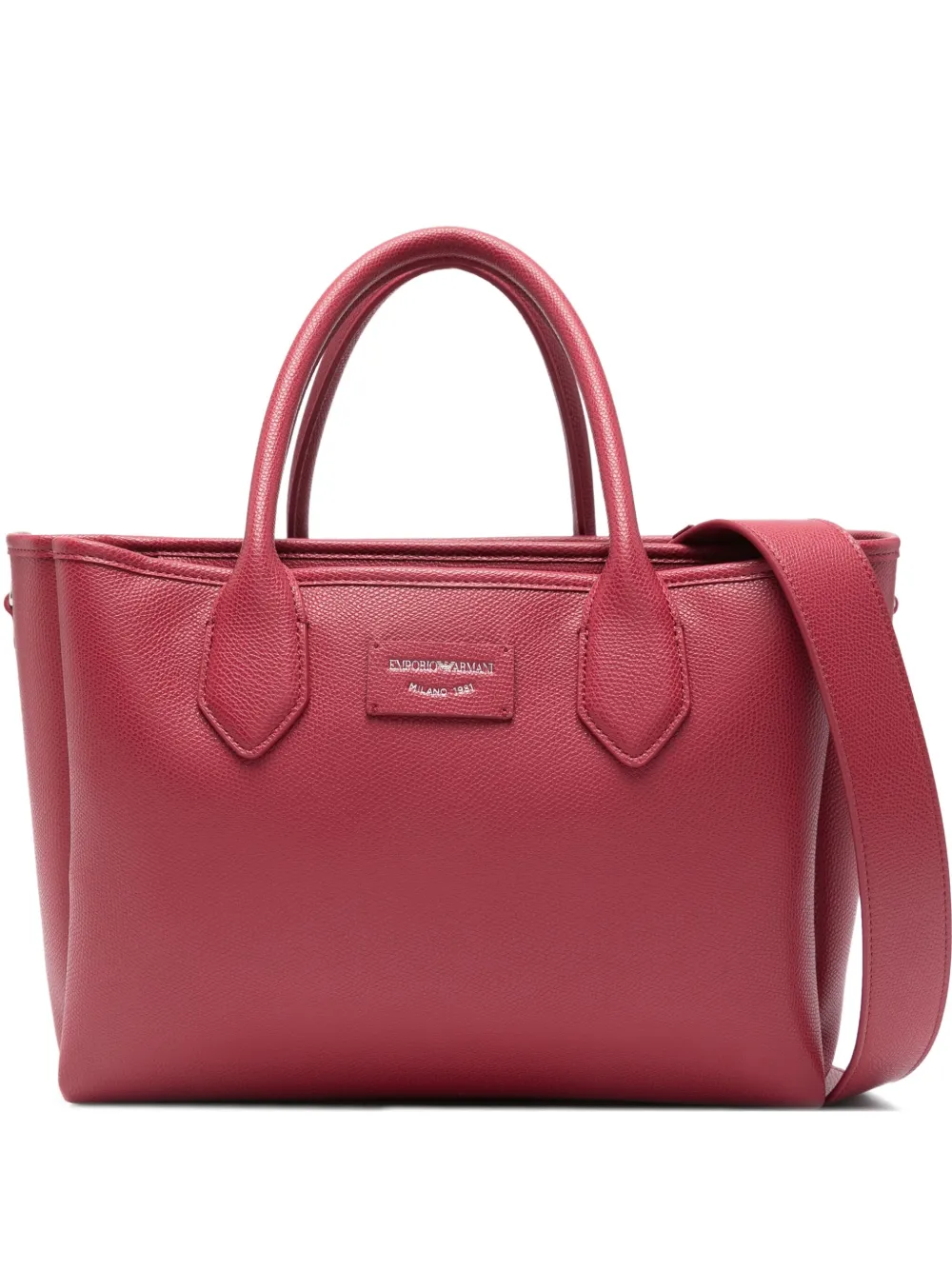 Emporio Armani Borsa tote con applicazione - Rosso