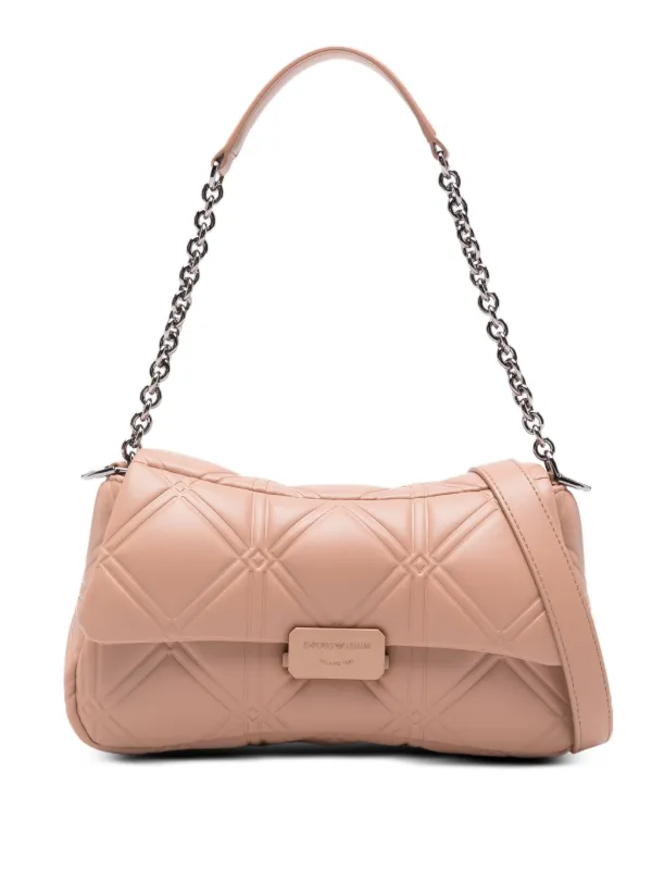 Emporio Armani キルティング ショルダーバッグ | ピンク | FARFETCH JP