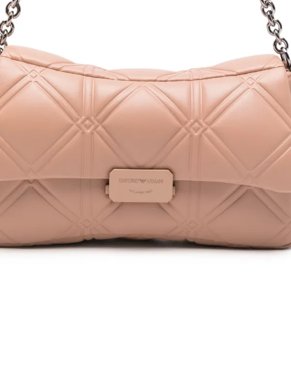 Emporio Armani キルティング ショルダーバッグ | ピンク | FARFETCH JP