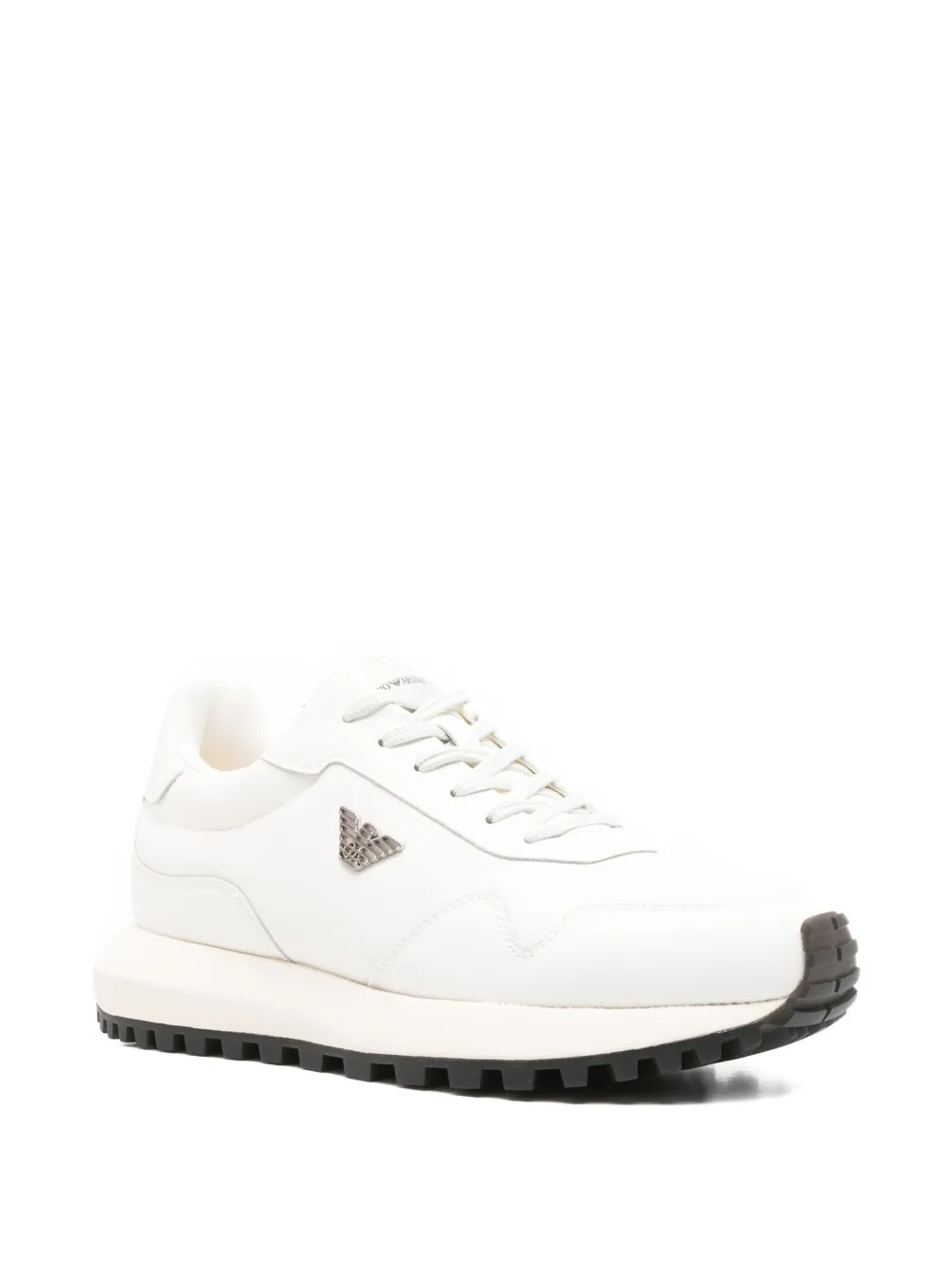 Emporio Armani Sneakers met logoplakkaat Wit