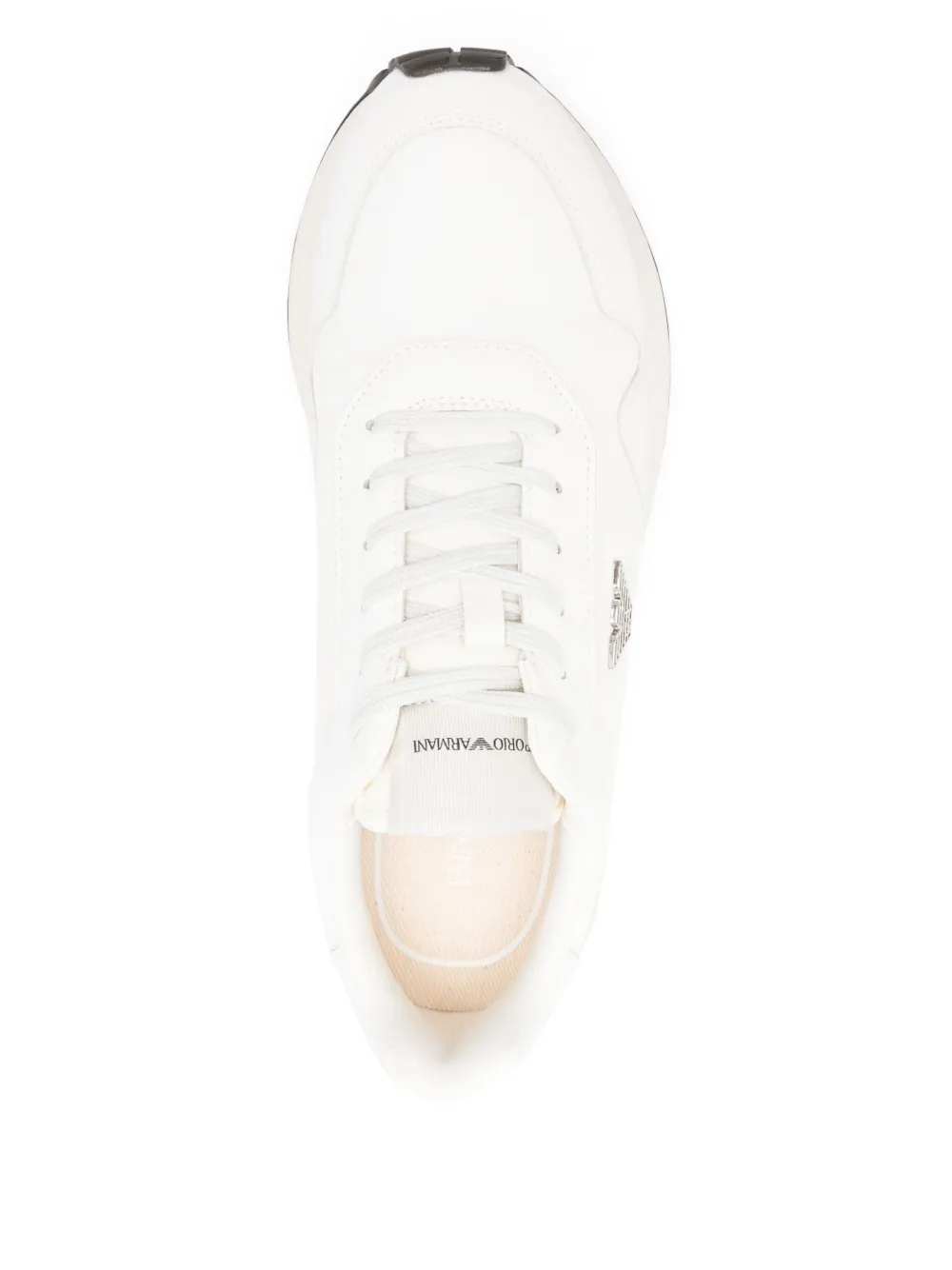 Emporio Armani Sneakers met logoplakkaat Wit