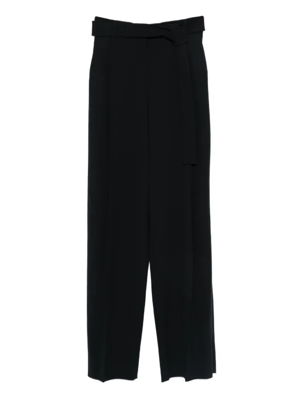 Emporio Armani Belted Pants in Blue