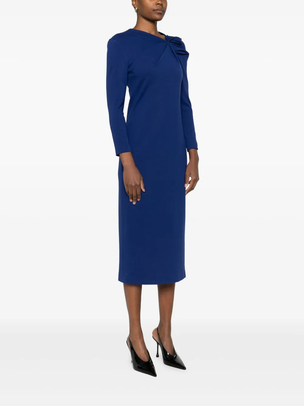 Emporio Armani Jurk met geknoopt detail Blauw