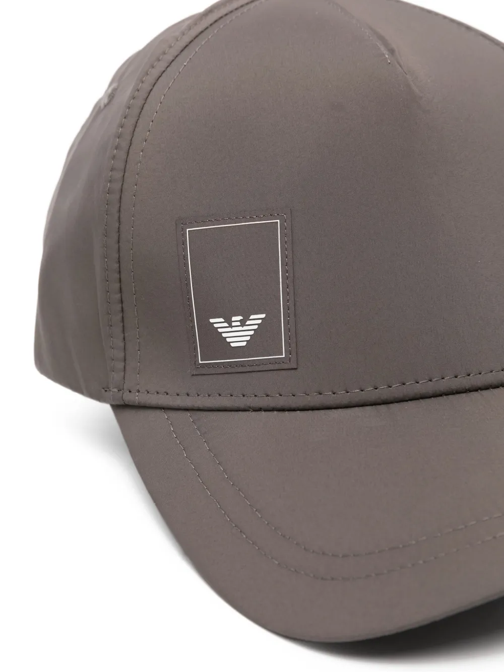 Emporio Armani Honkbalpet met logopatch Grijs