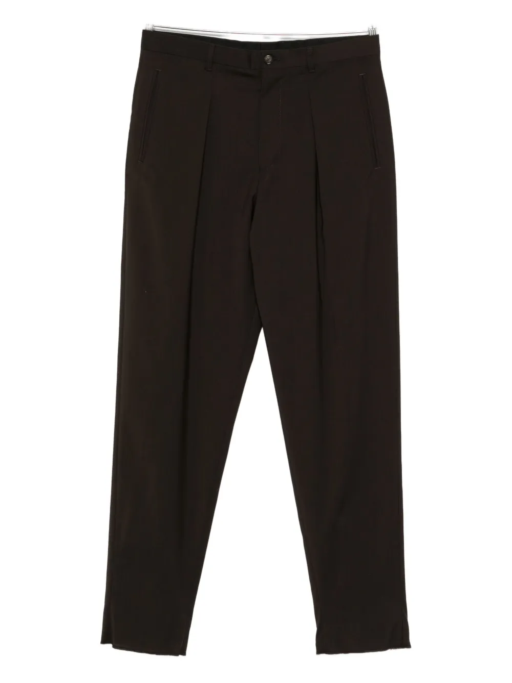 Emporio Armani pleat-detail trousers | Brown | Image 1