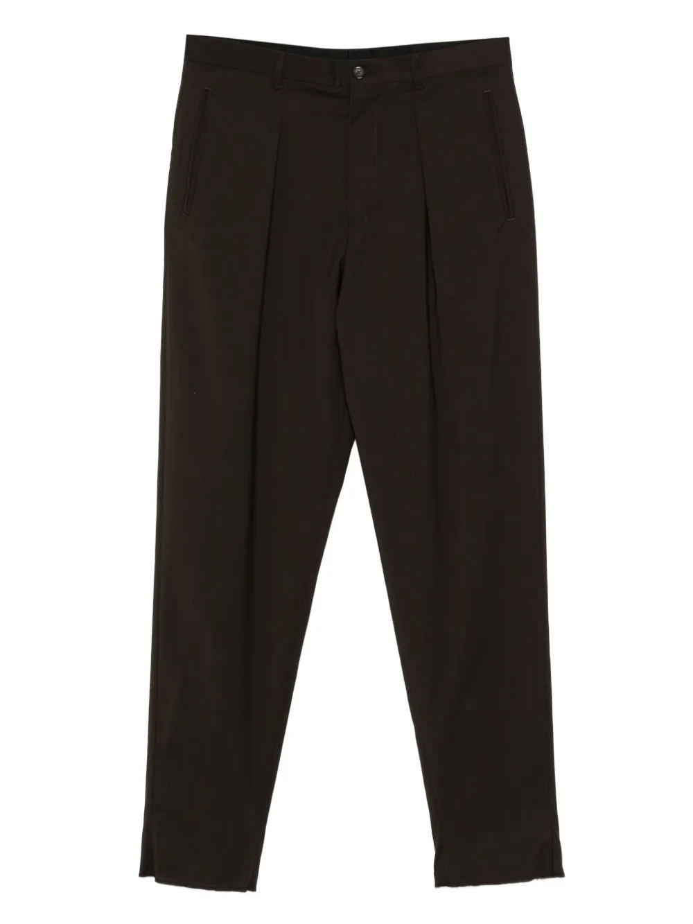 Emporio Armani Calça com detalhe de pregas | Marrom | Image 1