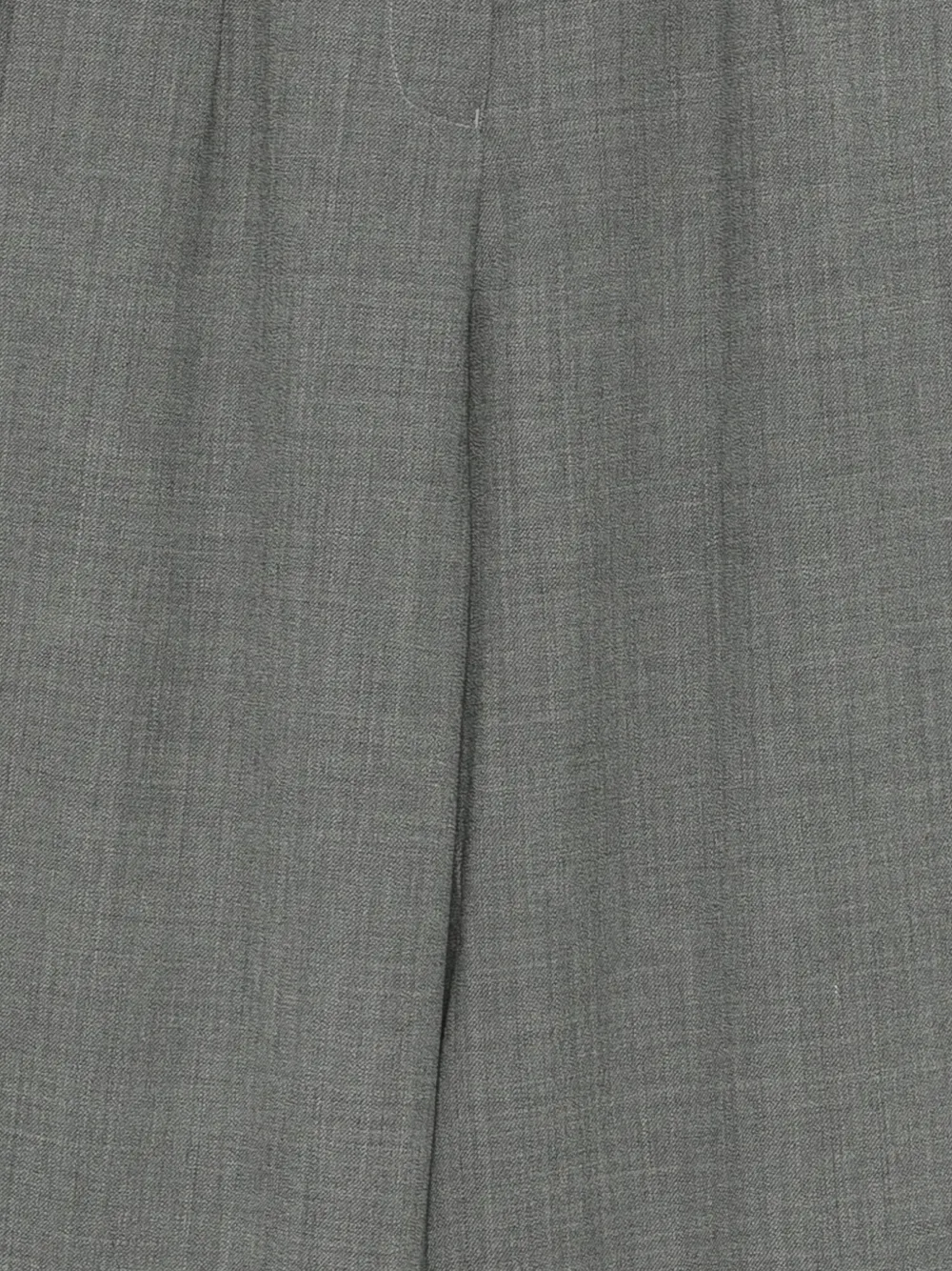 Emporio Armani Tailored Wide Leg Trousers With Cuffed Hem In Gray