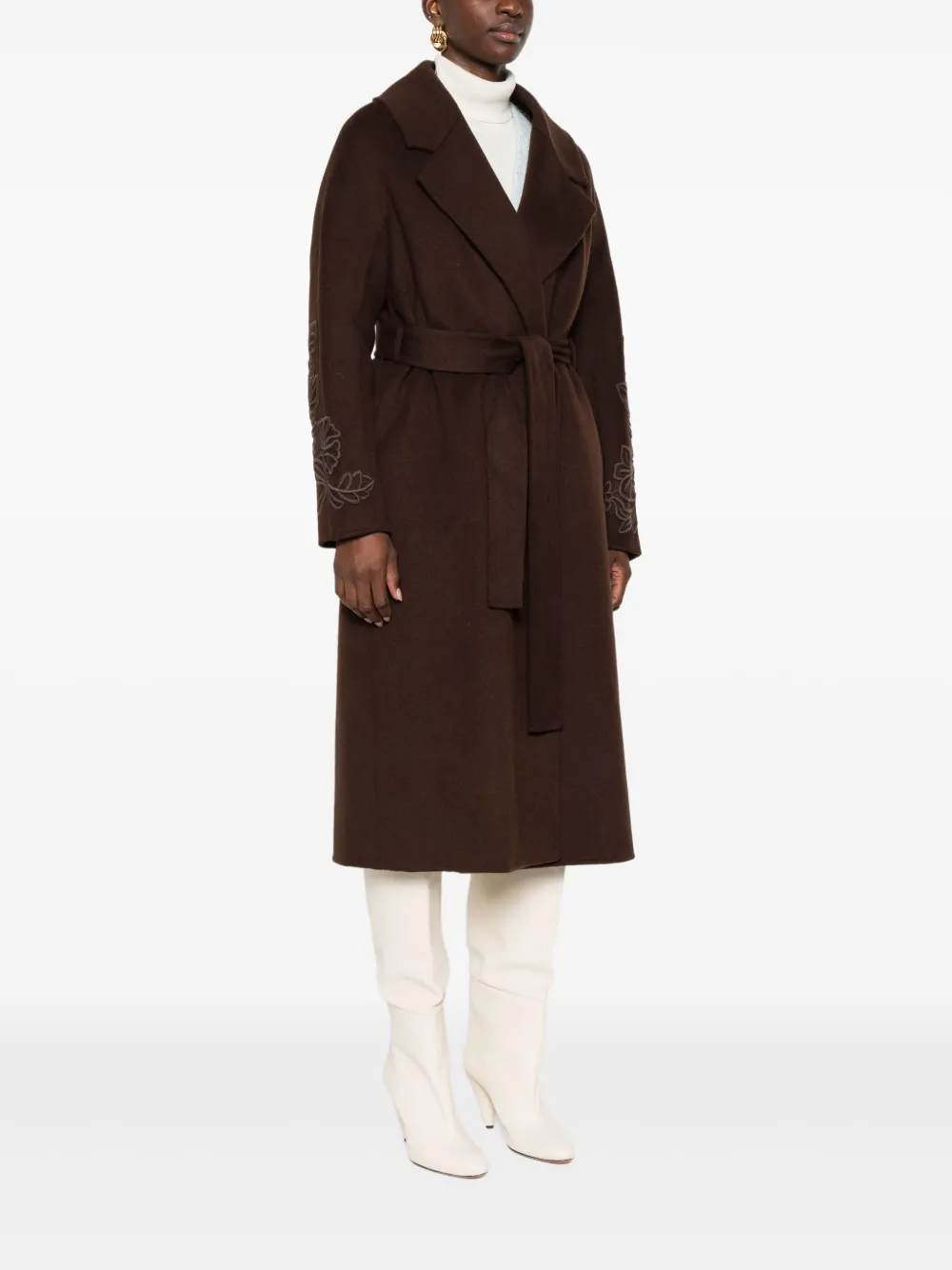 ERMANNO FIRENZE Jack met geborduurde bloemen Bruin