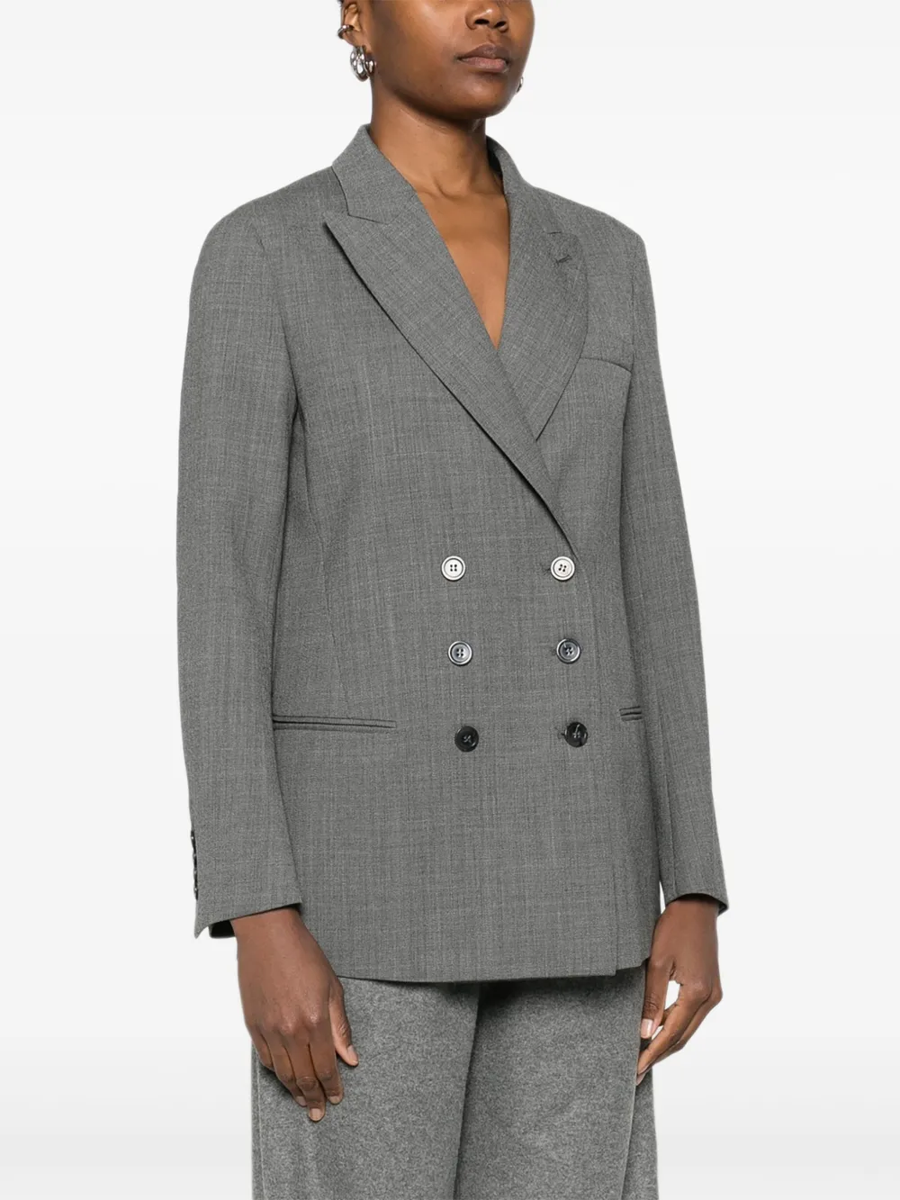 Emporio Armani Blazer met dubbele rij knopen Grijs
