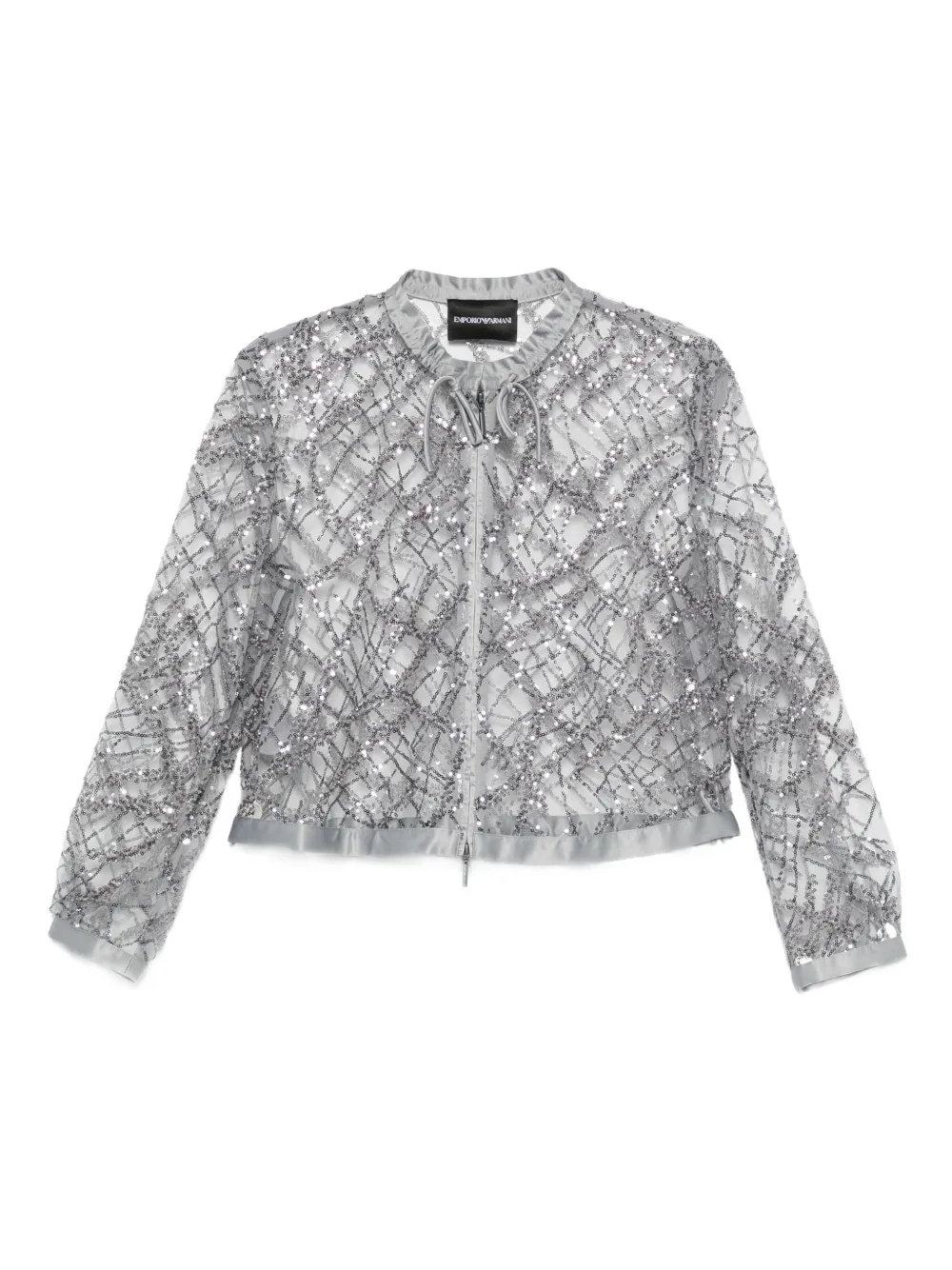 Emporio Armani sequin-embellished jacket | Grey | Image 1