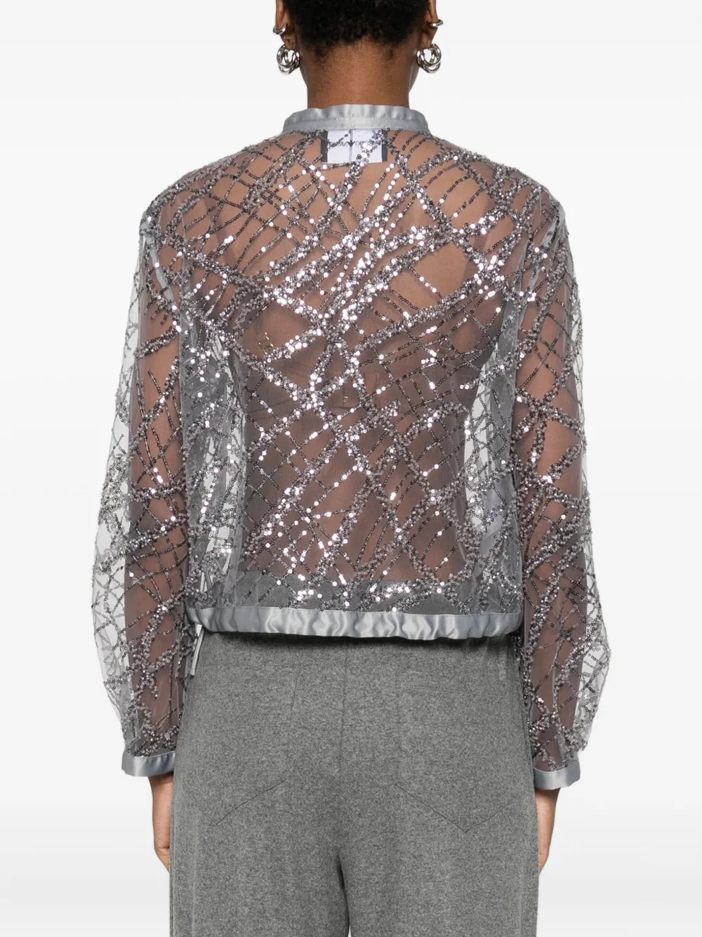 Emporio Armani Jack verfraaid met pailletten Grijs
