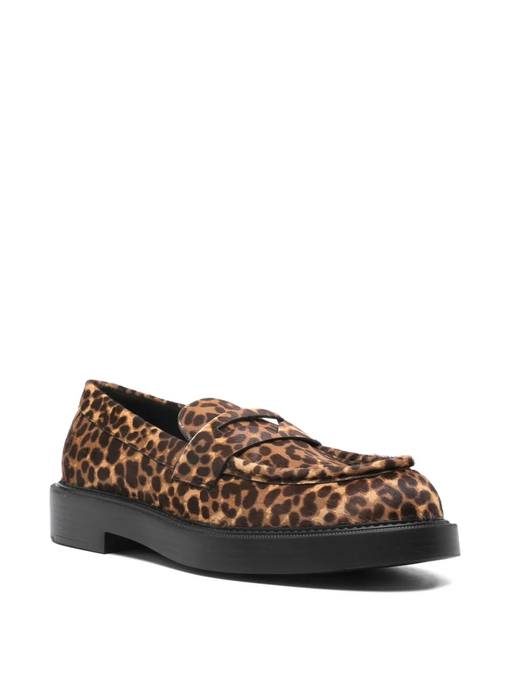 Emporio Armani animal-print leather loafers | Image 2