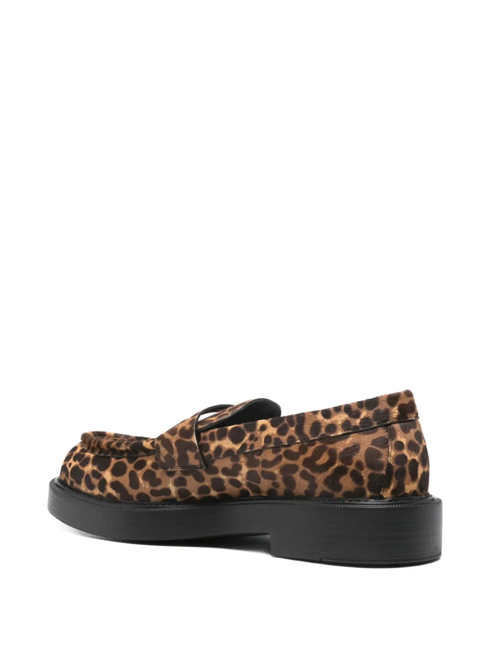 Emporio Armani Loafers met dierenprint Bruin