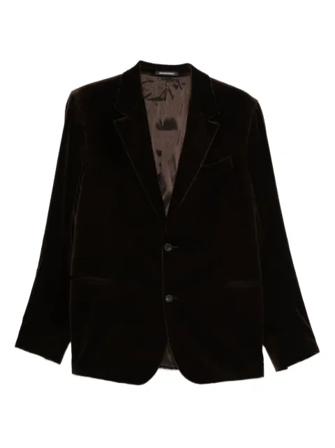 Emporio Armani velvet single-breasted blazer