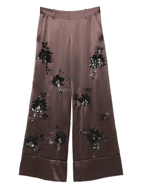 ERMANNO FIRENZE  floral-embroidered pants