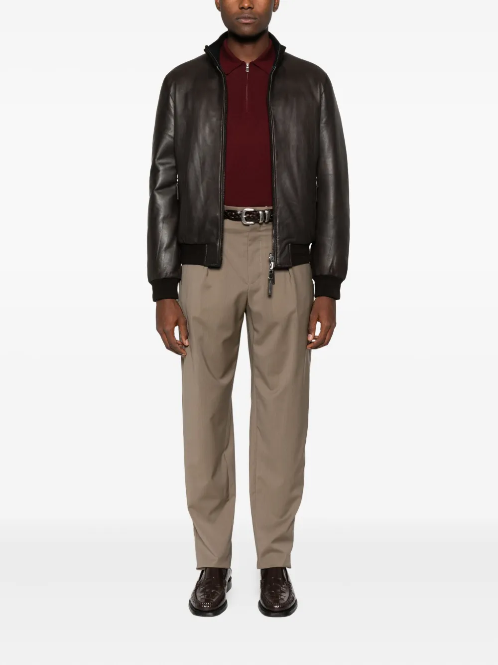 Emporio Armani pleated straight-leg trousers | Tailored Pants | Image 2