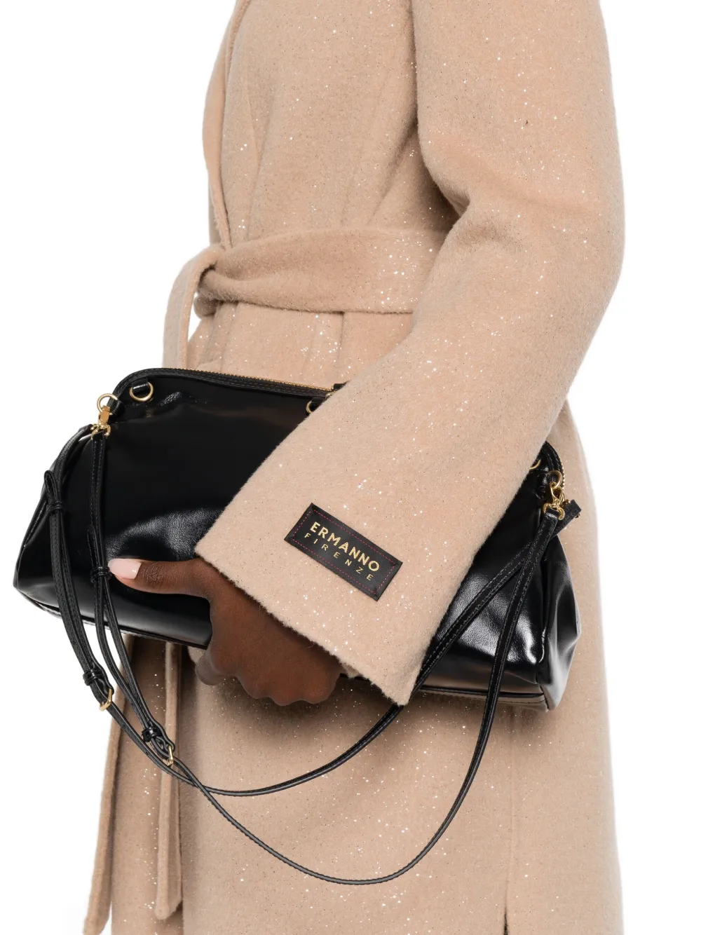 ERMANNO FIRENZE Jas met ceintuur Bruin