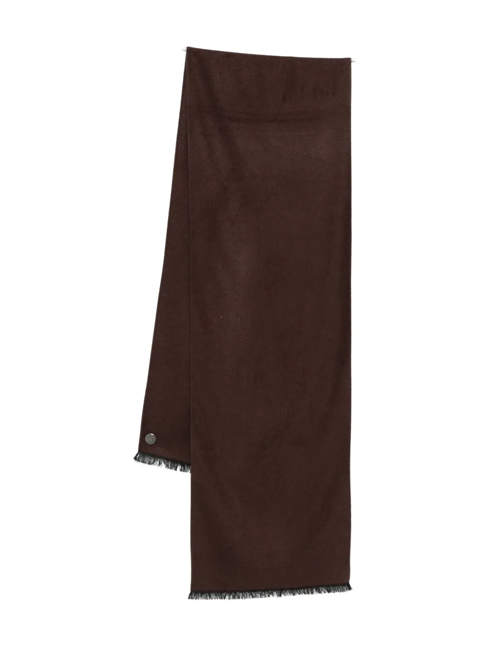Emporio Armani Luxurious Soft Fringe Scarf Accessory In Brown