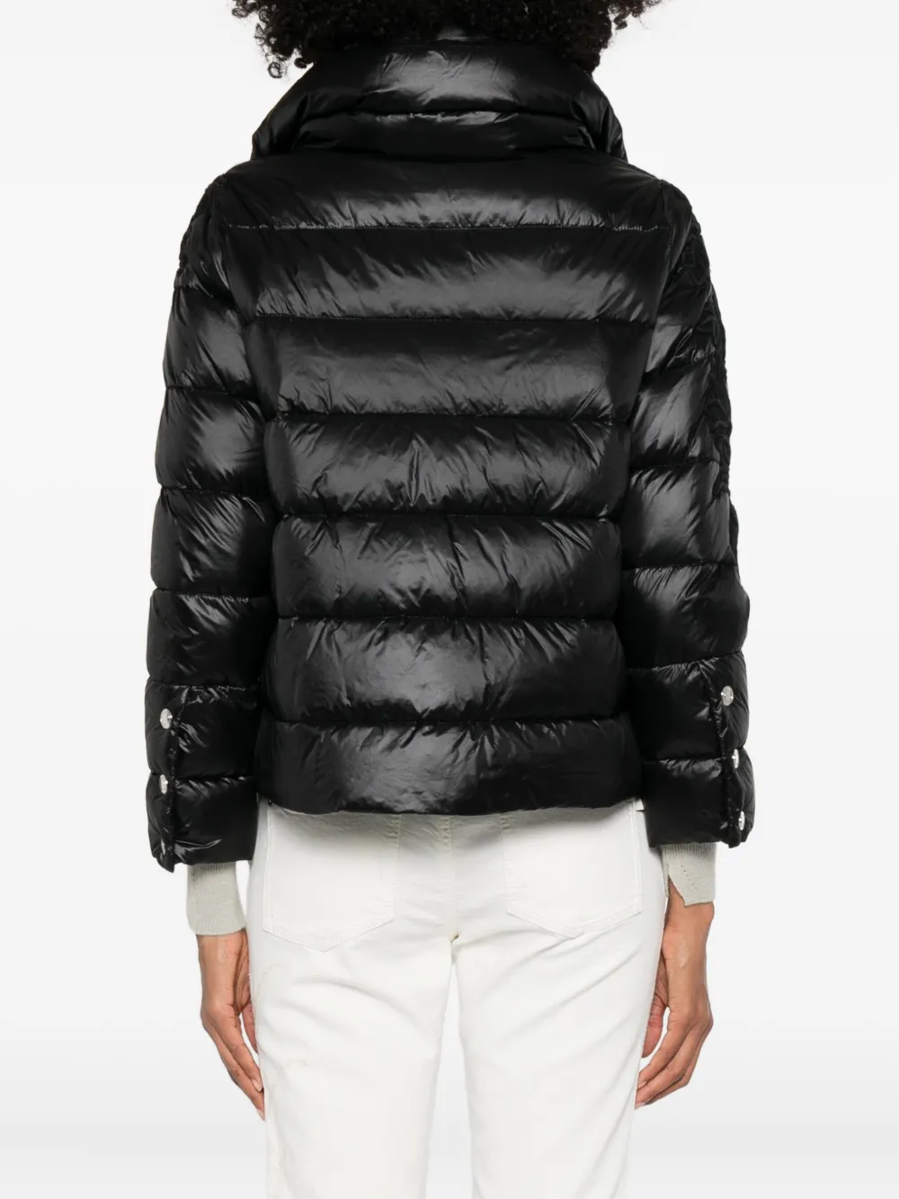 Ermanno Firenze Hooded Puffer Jacket In Black