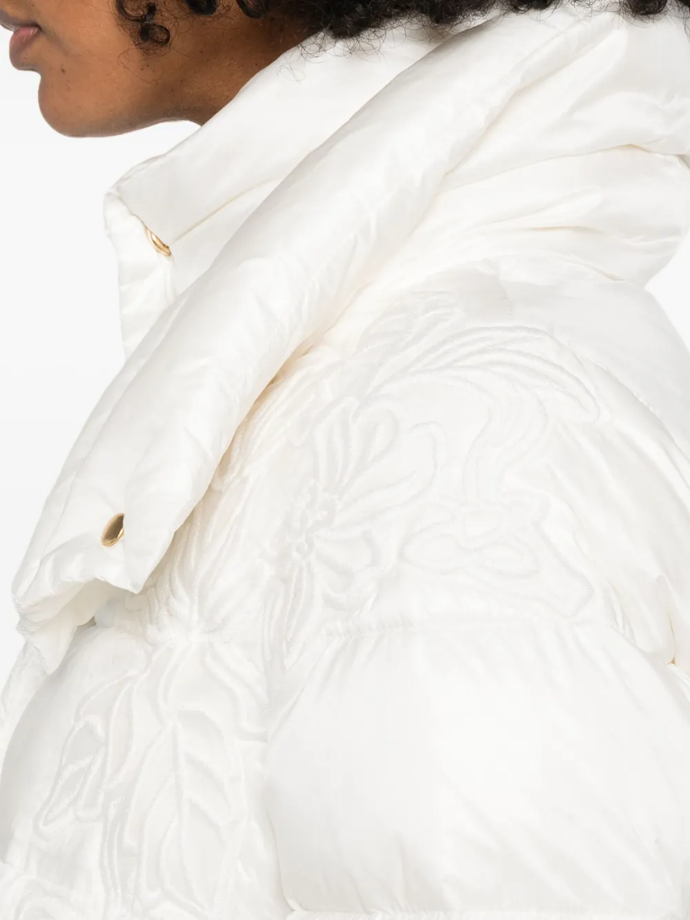 Ermanno Firenze High-neck Puffer Jacket In White