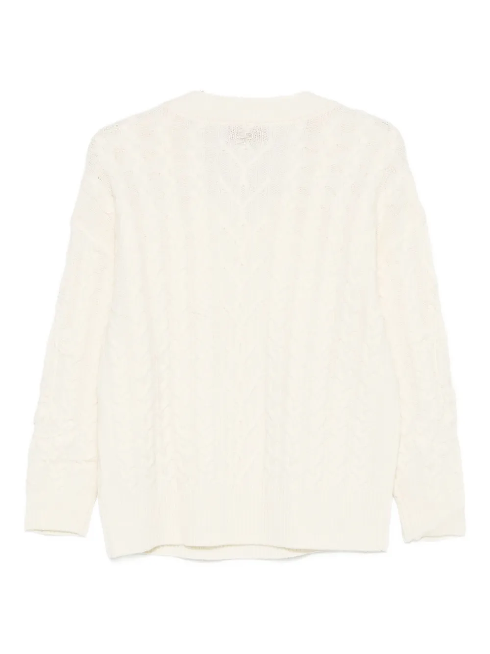 Ermanno Firenze V-neck Floral-pattern Sweater In White