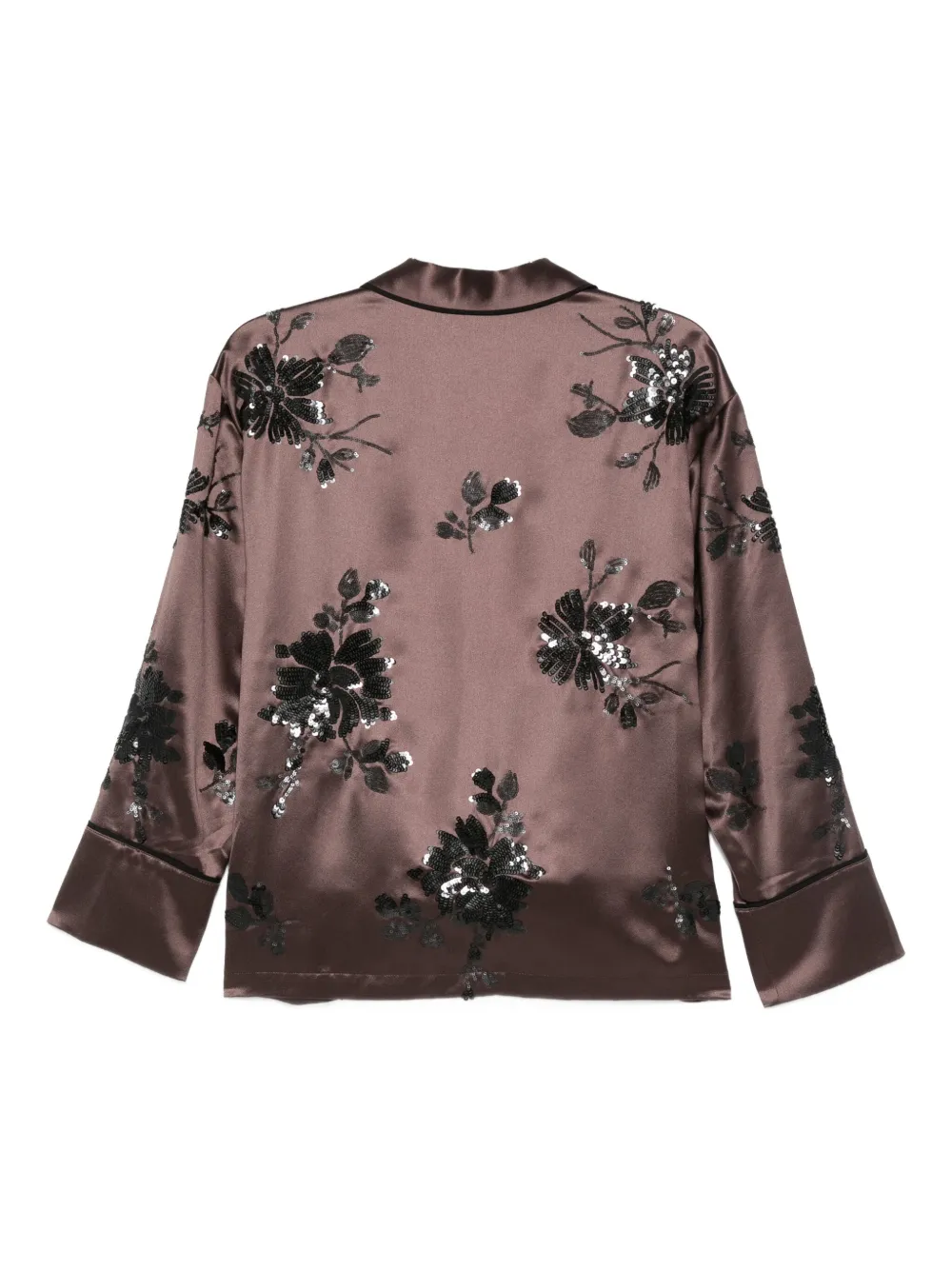ERMANNO FIRENZE sequin-embellished shirt - Bruin