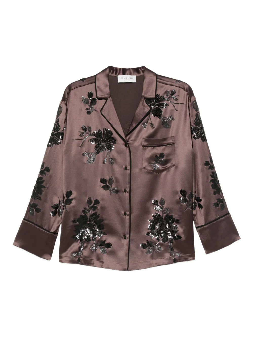ERMANNO FIRENZE  chemise à sequins | marron | Image 1