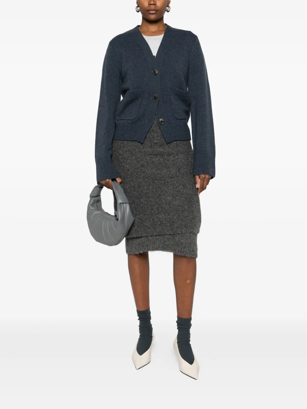 Lisa Yang Danni Cashmere Cardigan In Blue