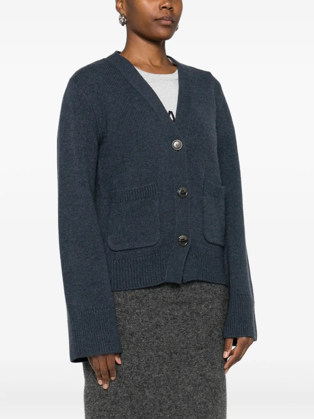 Lisa Yang Danni Cashmere Cardigan In Blue
