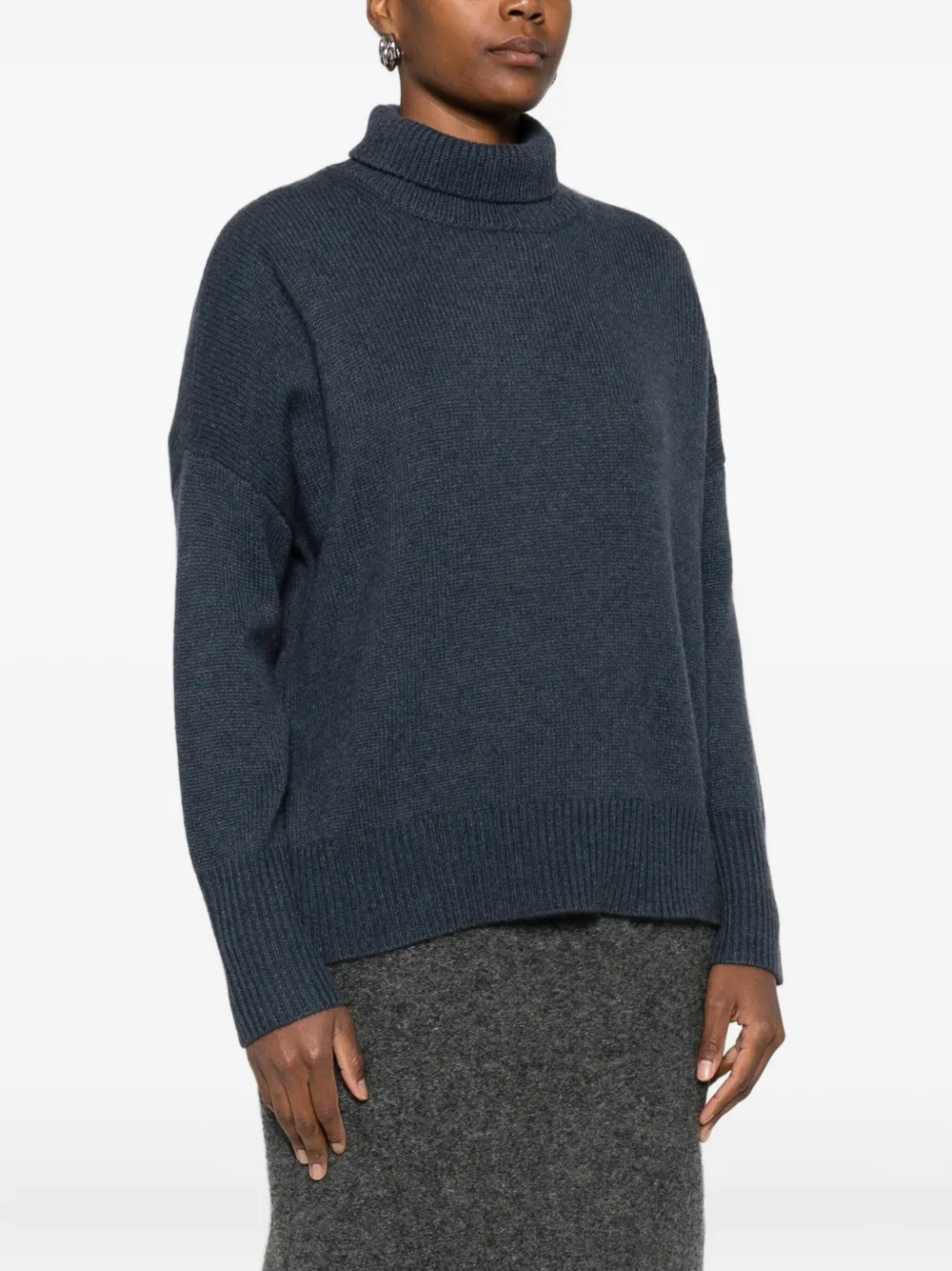 Lisa Yang Heidi Cashmere Turtle-neck Sweater In Blue