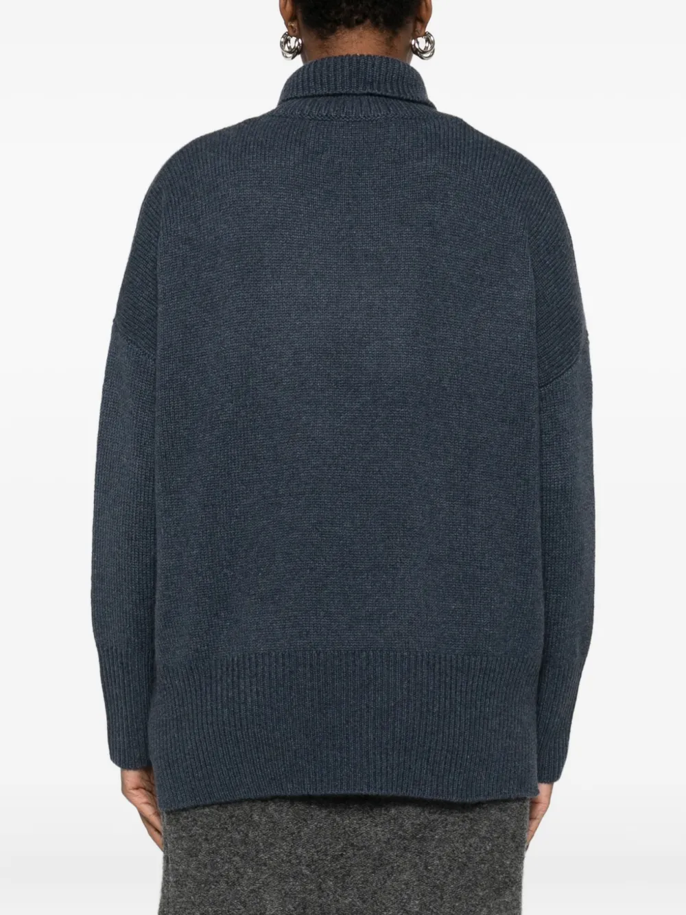 Lisa Yang Heidi Cashmere Turtle-neck Sweater In Blue