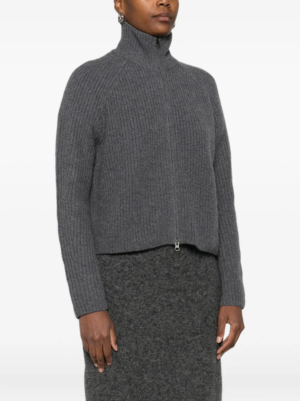 Lisa Yang Sadie Cashmere Cardigan In Gray
