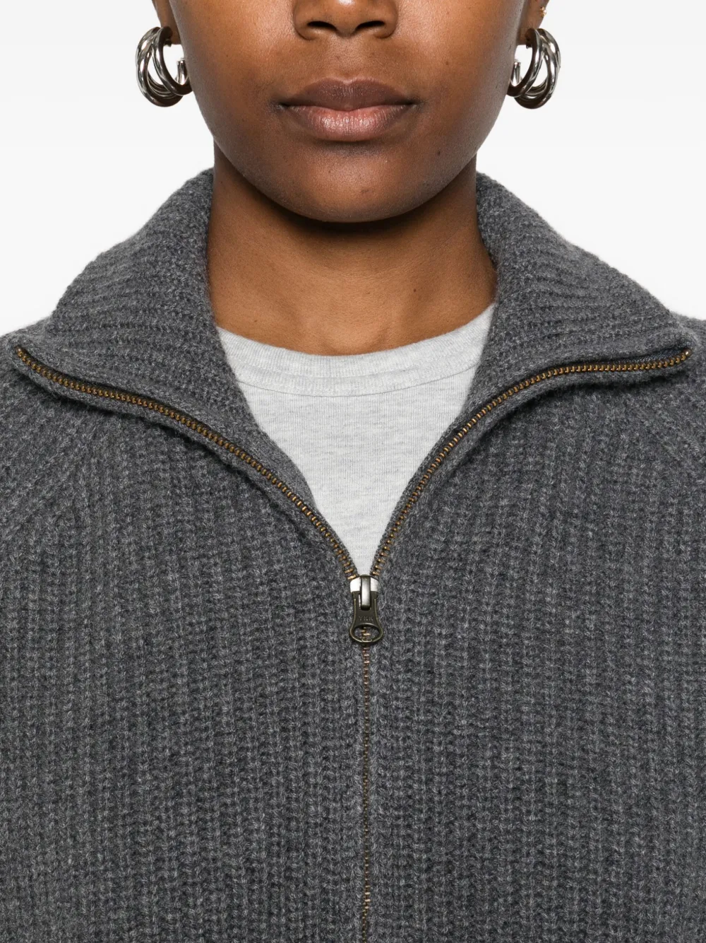 Lisa Yang Sadie Cashmere Cardigan In Gray