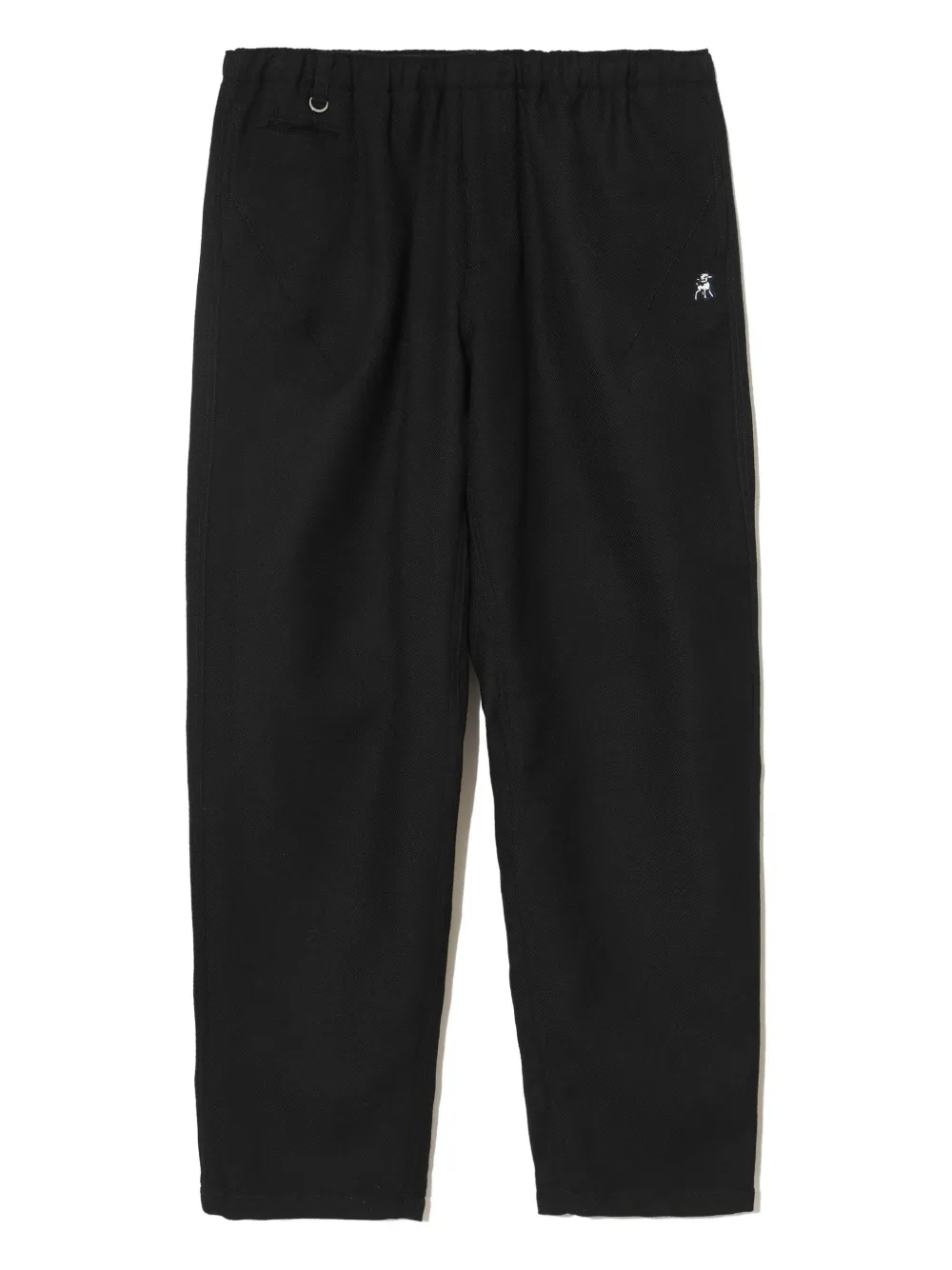 Undercover drawstring embroidered-motif pants - ブラック Undercover drawstring embroidered-motif pants - ブラック
