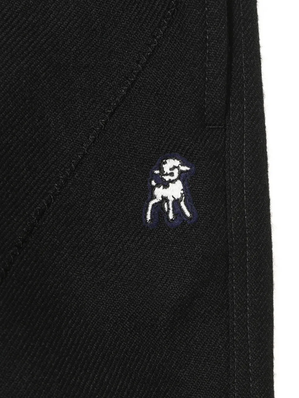 Undercover Drawstring Embroidered-motif Pants In Black