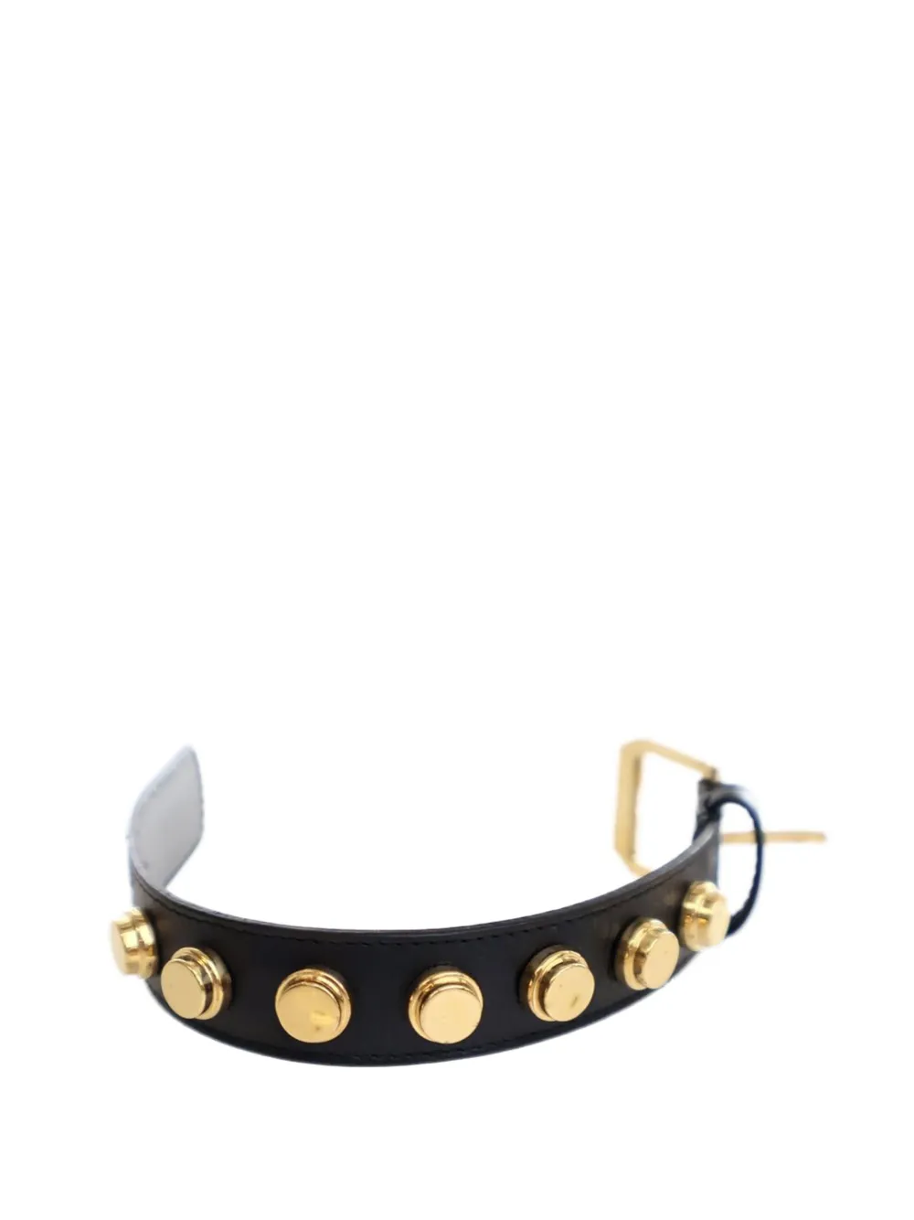 Saint Laurent Pre-Owned 2010-2025 Calfskin Studded De Force Bracelet Saint Laurent Pre-Owned 2010-2025 Calfskin Studded De Force Bracelet