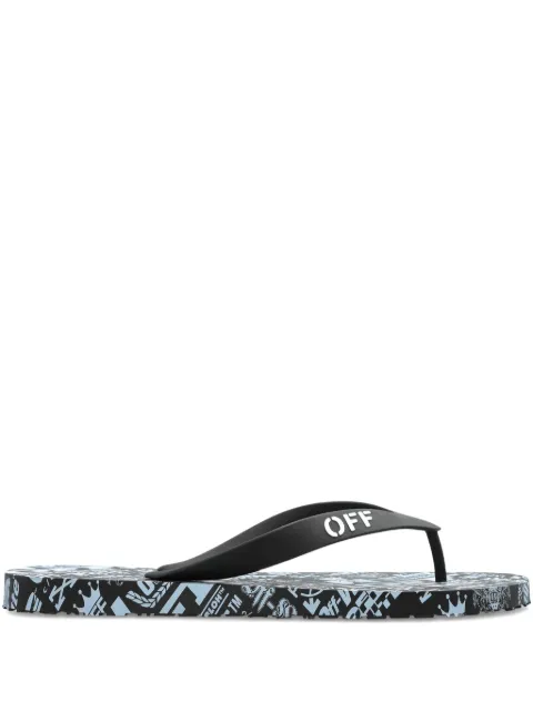 Off-White logo-print flip-flops