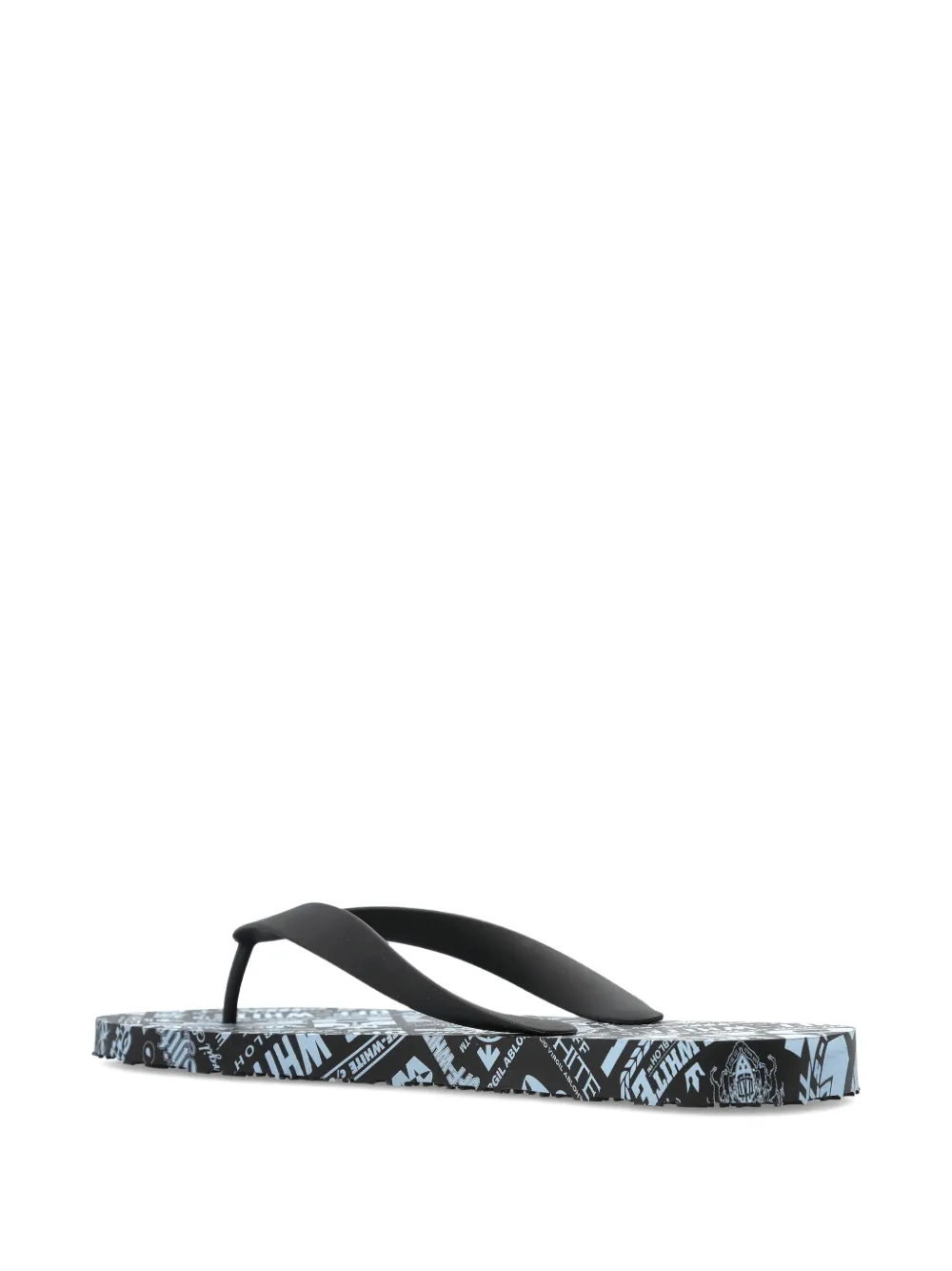 Off-white Logo-print Flip-flops In Black