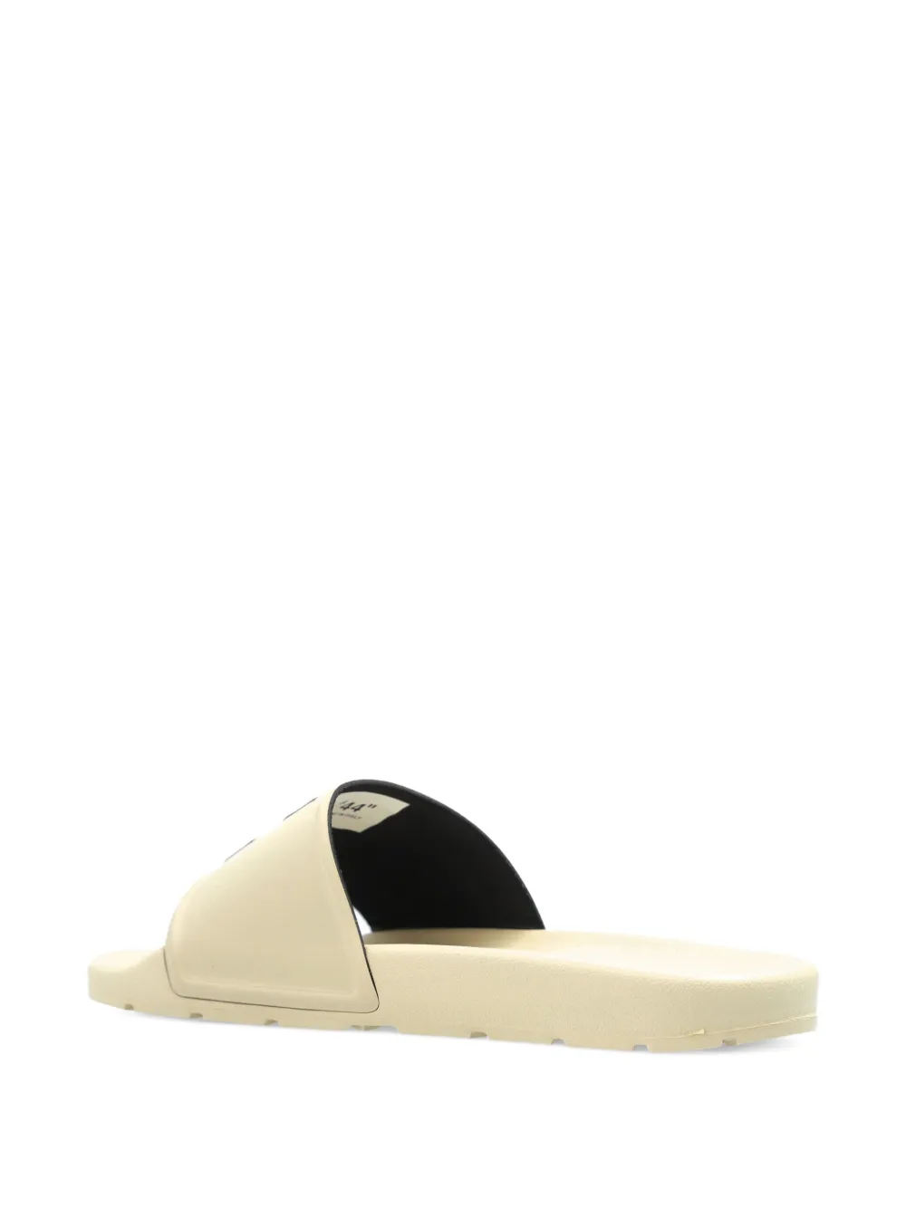 Off-white Arrow Detail Slides In Neutral
